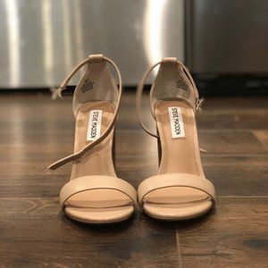 Steve Madden 4 inch Tan Open Cream Heels